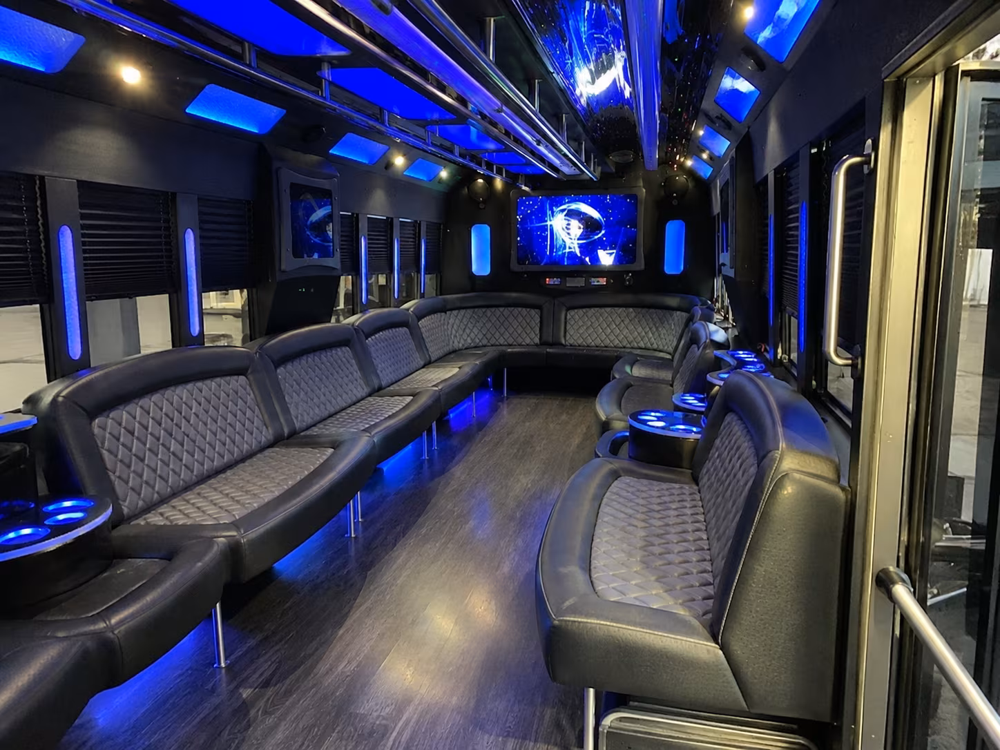 encinitas 28 passenger party bus interior