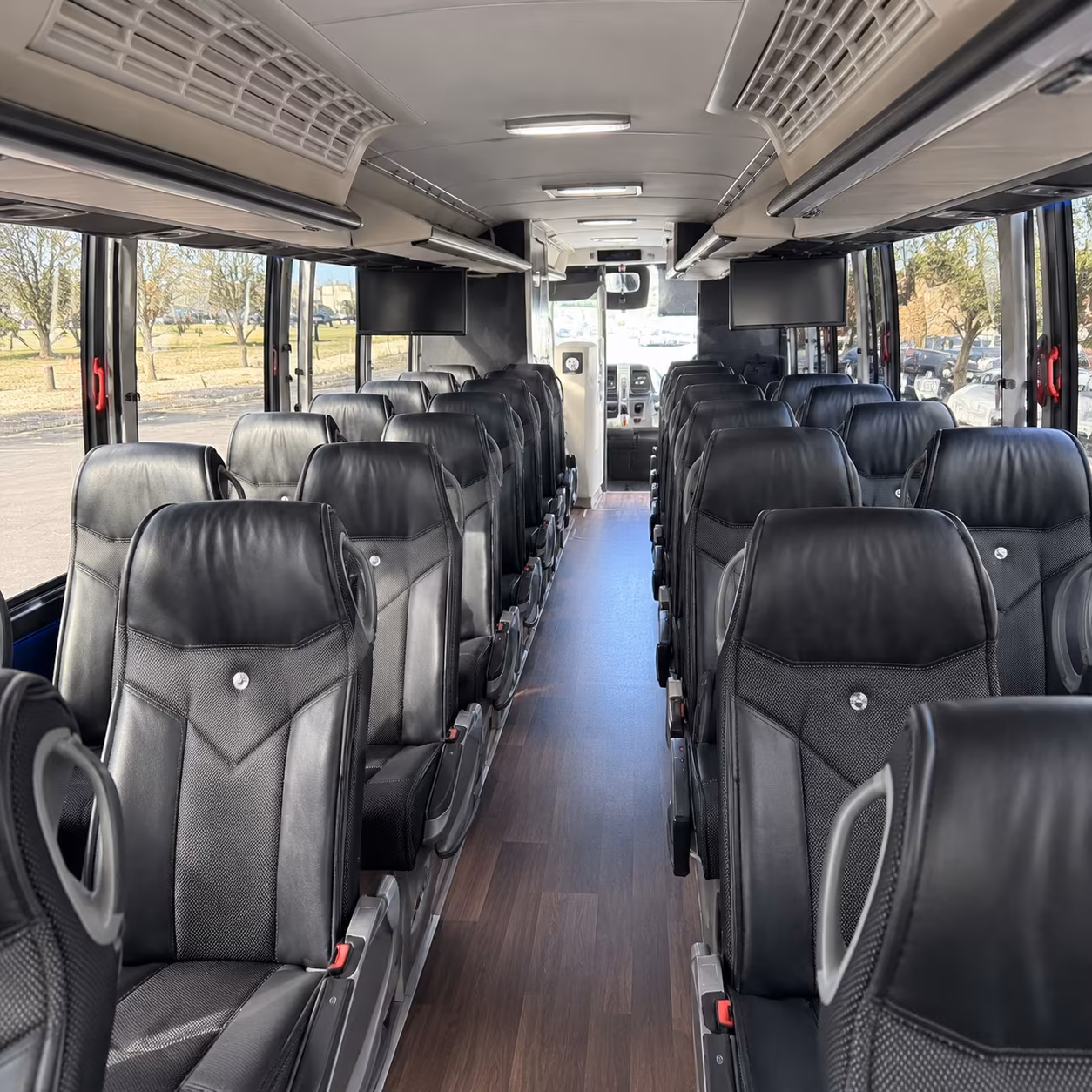 encinitas 56 passenger charter bus inside